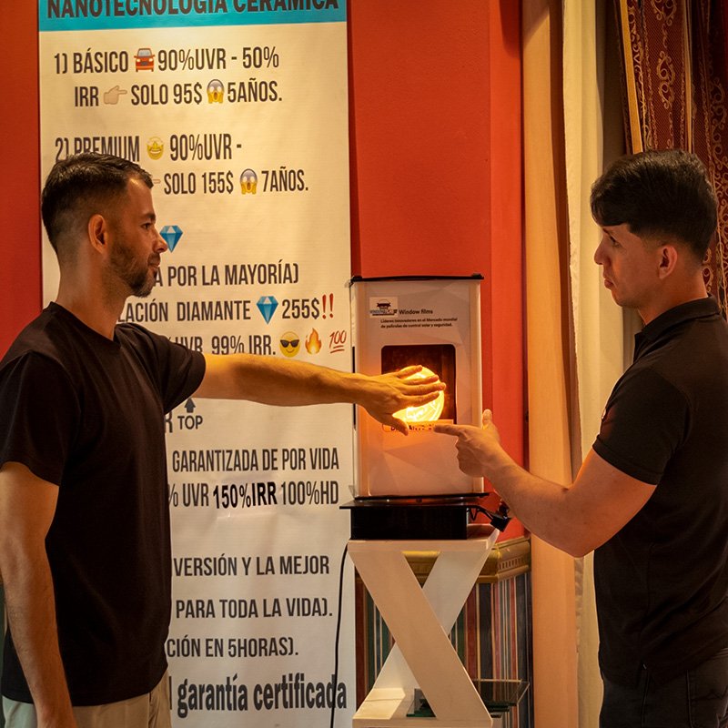 Instalacion de papel ahumado